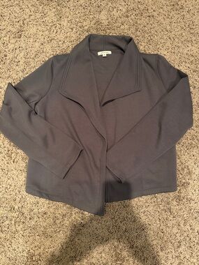 Max Studio Open Front Jacket in dark Olive Green